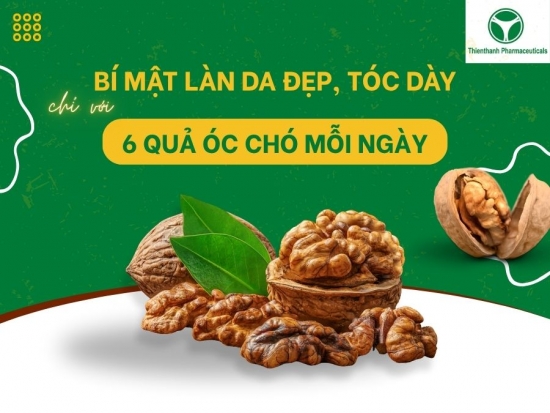 Bí mật làn da đẹp, tóc dày chỉ với 6 quả óc chó mỗi ngày